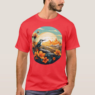 Beautiful Bird And Orange Morning Sunrise vintage T-Shirt