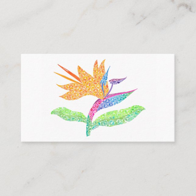 Beautiful Bird of Paradise Personal Contact Card (Front)