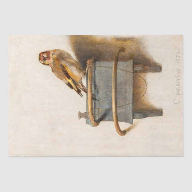 Beautiful Bird The Goldfinch Vintage Decoupage Tissue Paper (Front)