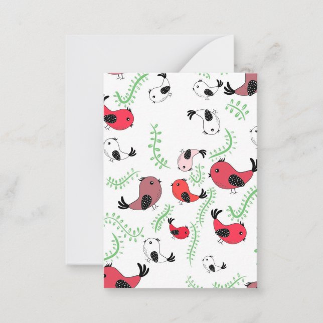 Beautiful bird themed design, patterned  card (Front)