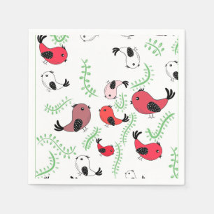 Beautiful bird themed design, patterned napkin