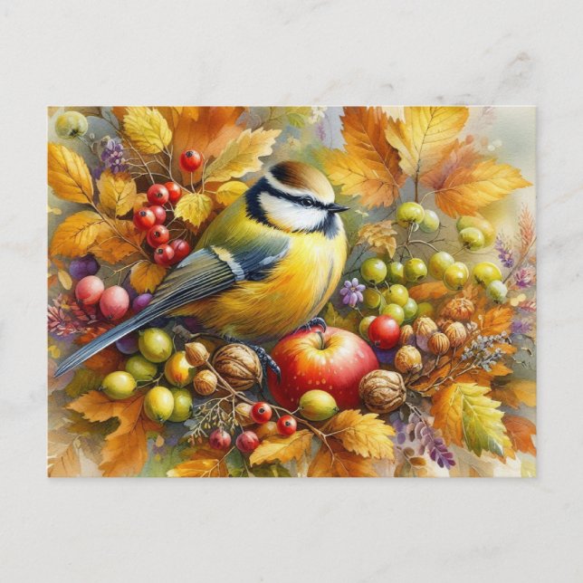 Beautiful Birds Autumn Landscape 18 Postcard (Front)