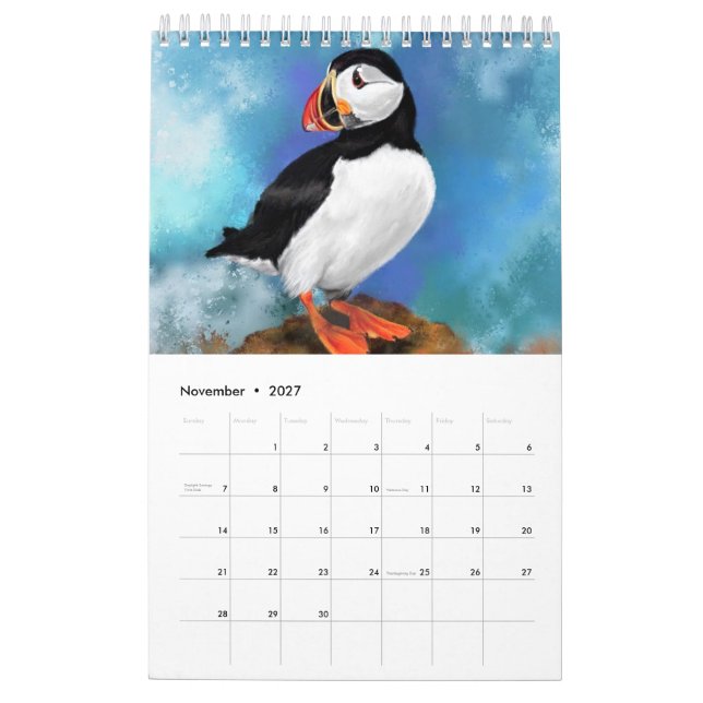 Beautiful Birds Calendar - Painting (Nov 2027)