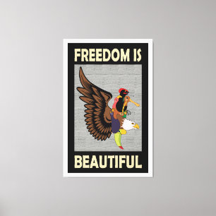 Beautiful birds in collection flying free canvas print