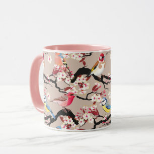 Beautiful Birds Pattern Mug