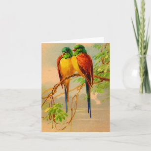 beautiful birds print note card