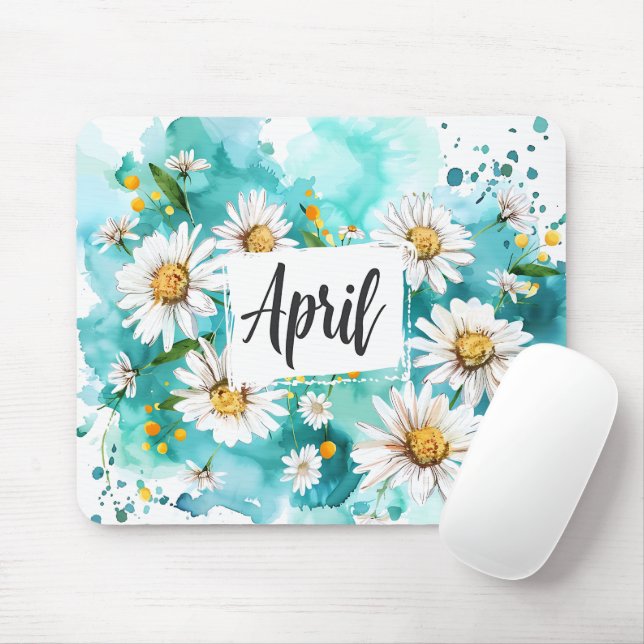 Beautiful Birth Month Flowers/April Mouse Mat (With Mouse)