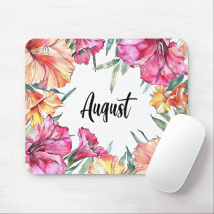 Beautiful Birth Month Flowers/August Mouse Mat