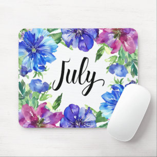 Beautiful Birth Month Flowers/July Mouse Mat