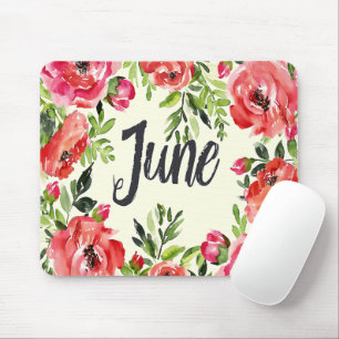 Beautiful Birth Month Flowers/June Mouse Mat