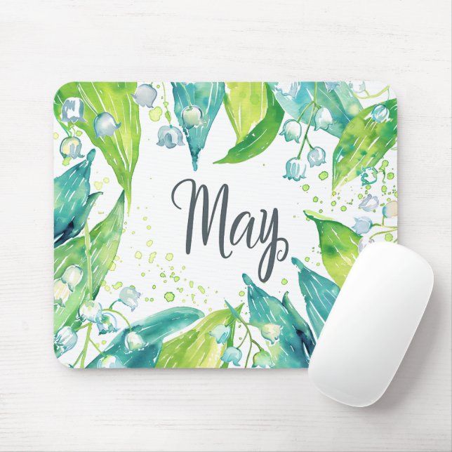 Beautiful Birth Month Flowers/May Mouse Mat (With Mouse)