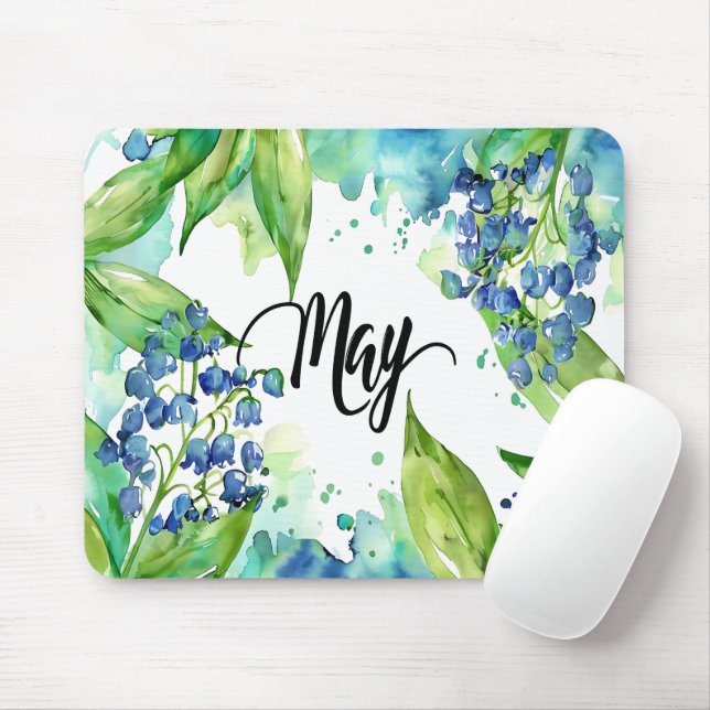 Beautiful Birth Month Flowers/May Mouse Mat (With Mouse)