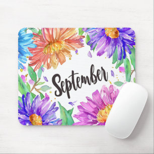 Beautiful Birth Month Flowers/September Mouse Mat