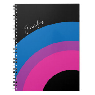 Beautiful Bisexual Pride Flag Cute Custom Notebook