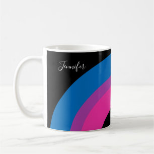 Beautiful Bisexual Pride Flag Cute Monogram Coffee Mug