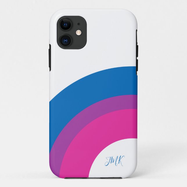 Beautiful Bisexual Pride Flag Cute Personalised Case-Mate iPhone Case (Back)