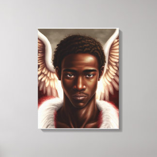 Beautiful Black African Angel  Canvas Print