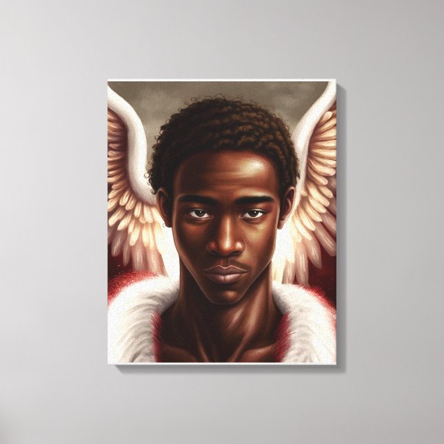 Beautiful Black African Angel  Canvas Print (Front)