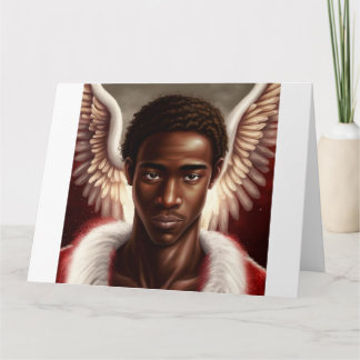 Beautiful Black African Angel  Card