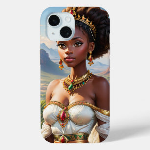 Beautiful Black African Princess iPhone 15 Case