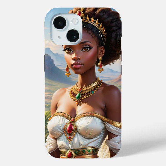 Beautiful Black African Princess Case-Mate iPhone Case (Back)