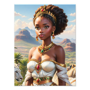 Beautiful Black African Princess Photo Print