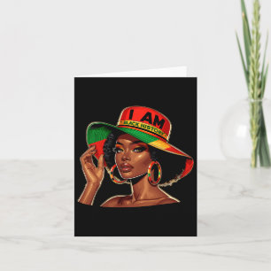 Beautiful Black African Women I Am Black History  Card