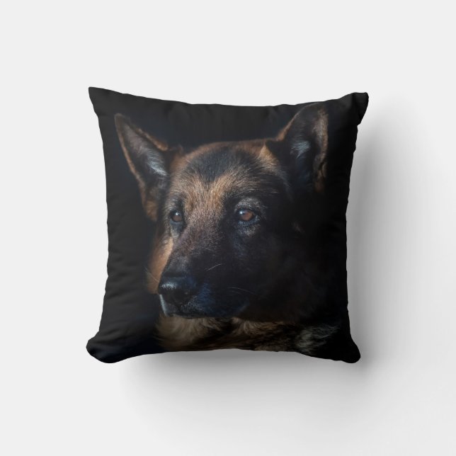 Beautiful Black and Tan German Shepherd Cushion (Front)