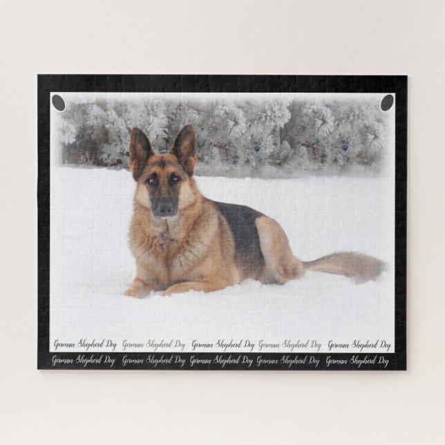 Beautiful  Black and Tan German Shepherd Jigsaw Puzzle (Horizontal)
