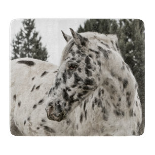 Beautiful Black and White Appaloosa Horse Cutting Board