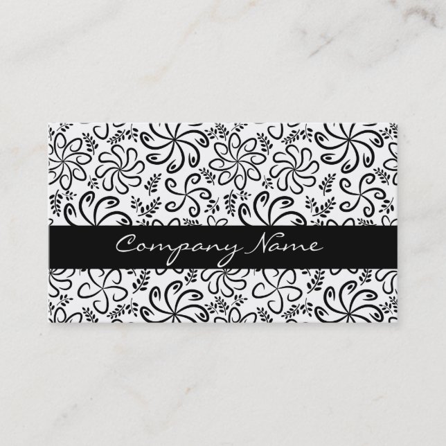 Beautiful black and white Business Card (Front)