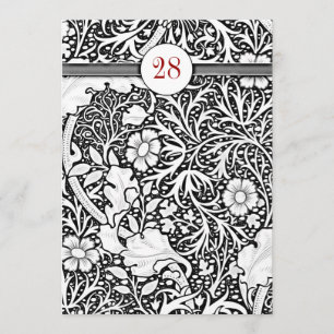 beautiful black and white damask birthday invites