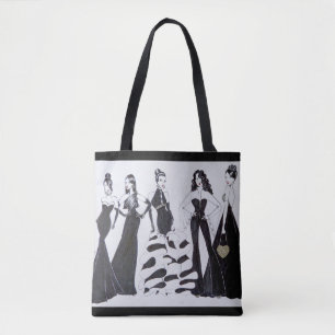 Beautiful Black and white Fashion Tote Bag