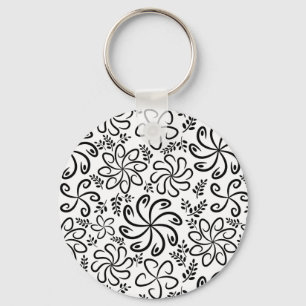 Beautiful black and white  Keychain
