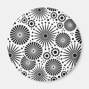 Beautiful black and white magnet
