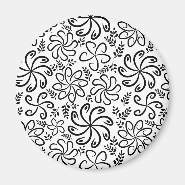 Beautiful black and white  magnet (Front)
