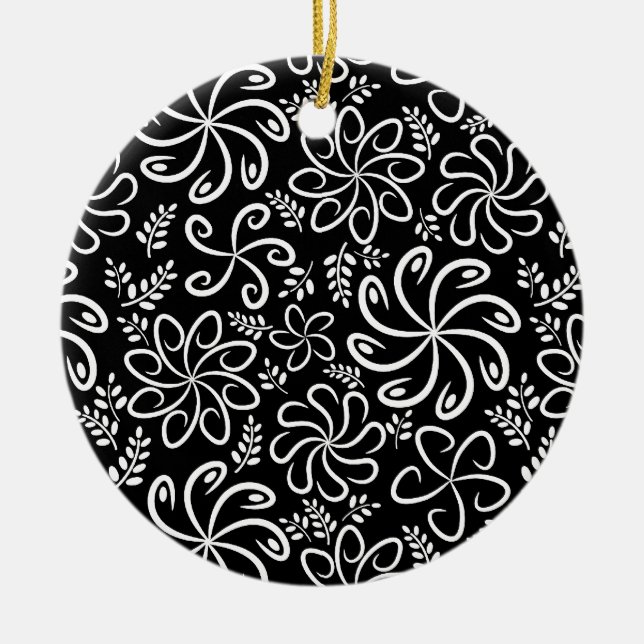 Beautiful black and white Ornament (Front)