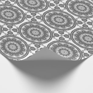 Beautiful Black and White Talavera Tile Wrapping Paper