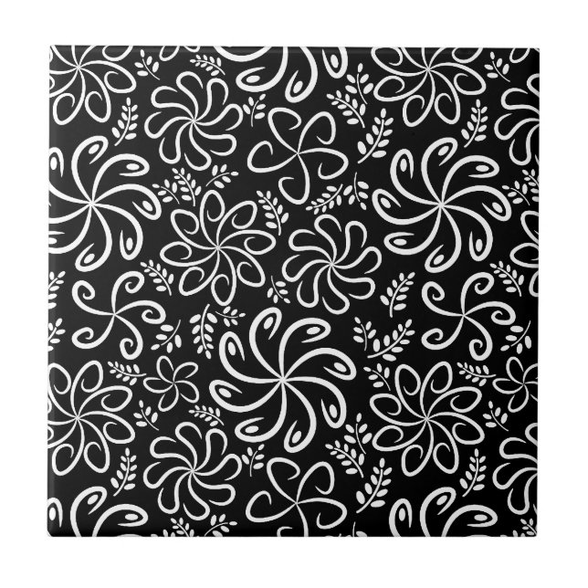 Beautiful black and white  Tile (Front)