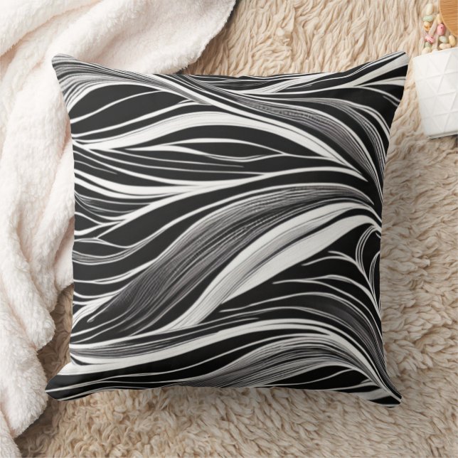 Beautiful Black and White Vibes  Design kissen Cushion (Blanket)