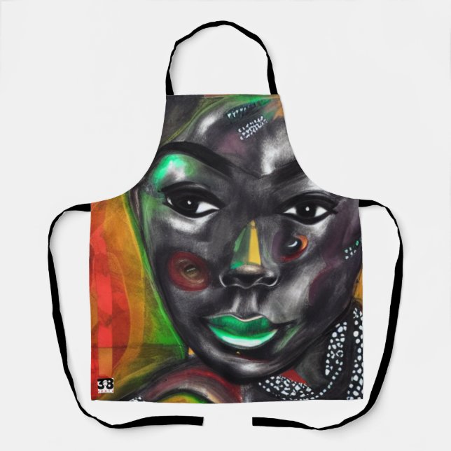 Beautiful Black Apron (Front)