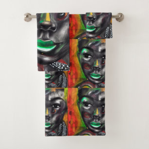 Beautiful Black Bath Towel Set