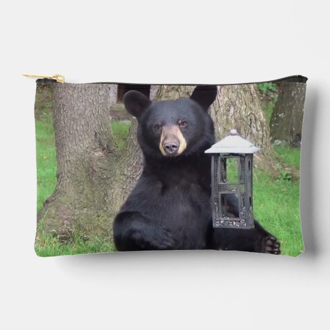 Beautiful Black Bear Accessory Pouch (Front)