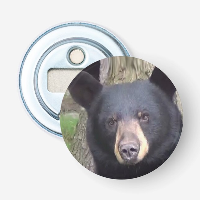 Beautiful Black Bear Bottle Opener (Front)