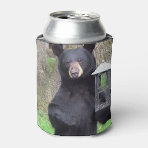 Beautiful Black Bear Can Cooler