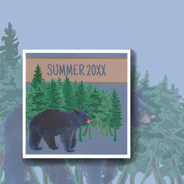 Beautiful Black Bear Paper Napkin (Creator Uploaded)