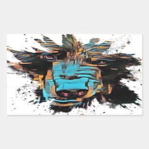 Beautiful Black Bear Rectangular Sticker