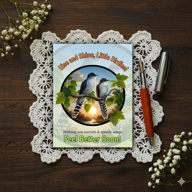Beautiful Black-billed Cuckoo Get Well  Postcard (Creator Uploaded)