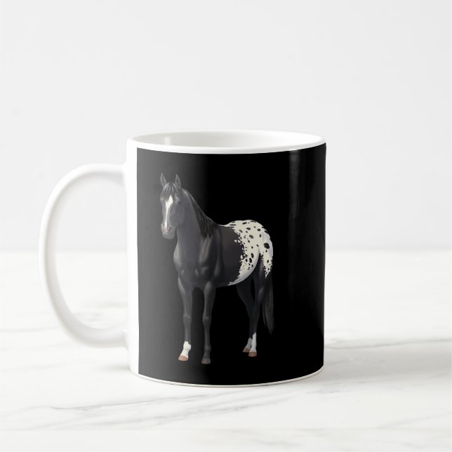 Beautiful Black Blanket Appaloosa Horse Lover Gift Coffee Mug (Left)