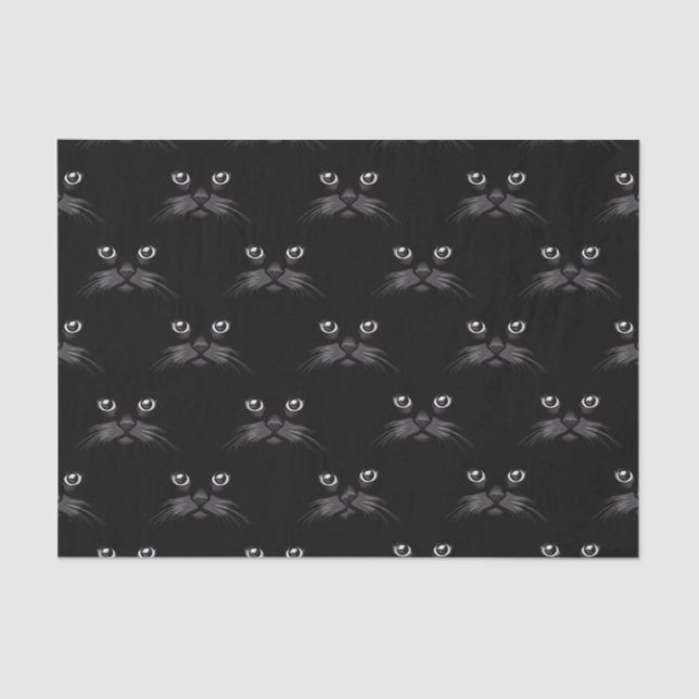 Beautiful Black Cat Custom Gift Tissue Paper (Front)